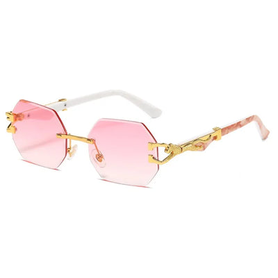 Premium Metal frame Rimless  Glases - Dhaga Fusion