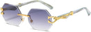 Rimless Cartier glases navy