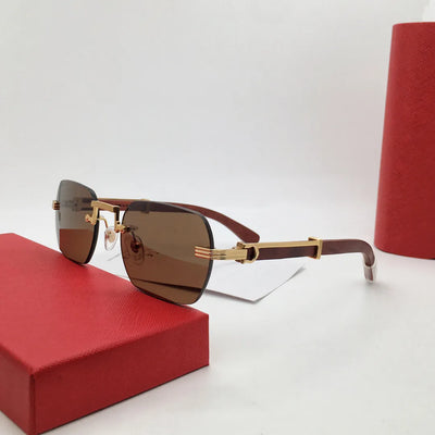 Premium rimless karun aujla cartier glases - Dhaga Fusion