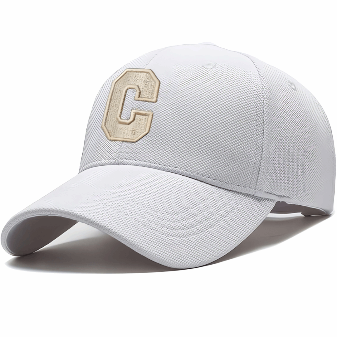 Premium  C embroidered White shade cap - Dhaga Fusion