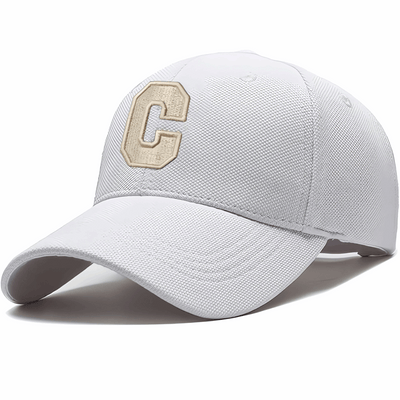Premium  C embroidered White shade cap - Dhaga Fusion