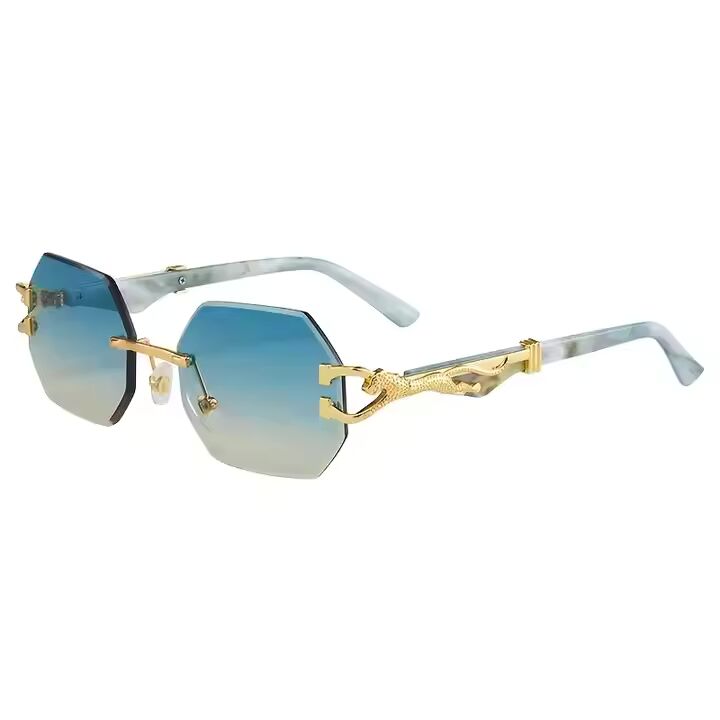 Premium Metal frame Rimless  Glases - Dhaga Fusion