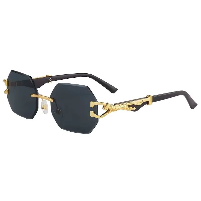Premium Metal frame Rimless  Glases - Dhaga Fusion